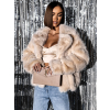 Krémový krátký faux fur kožíšek NIREUS