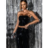 Černý třpytivý komplet PRIAMOS s flitry