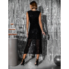 Černé třpytivé elegantní šaty CHORILAT s flitry