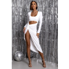 Bílé vykrojené šaty VALLI s průstřihy
