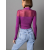 Fialový top UMUT s dlouhým rukávem