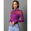 Fialový top UMUT s dlouhým rukávem