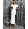 Bílé dlouhé šaty EUFORBOS s krajkou