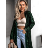 Zelený třpytivý cardigan YURIDIA s flitry