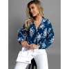 Modrá elegantní košile LOPOLDA se vzory