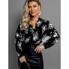 Černá elegantní košile LOPOLDA se vzory