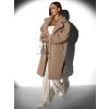 Světlohnědý oversized teddy kabát PALBAN