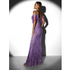 Fialové večerní třpytivé šaty NATSU s flitry