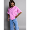 Růžové oversize triko SHAEL s kamínky 100% bavlna