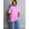 Růžové oversize triko SHAEL s kamínky 100% bavlna