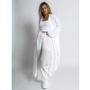 Bílé basic plisované široké kalhoty SELIE