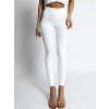 Bílé stahující basic legíny DARLAN s vysokým pasem