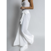 Bílé basic zavinovací kalhoty SHARRON