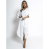 Bílé dlouhé basic košilové šaty NESSY