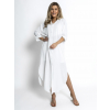 Bílé dlouhé basic košilové šaty NESSY