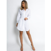 Bílé vypasované basic košilové šaty SIERRA