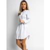 Bílé vypasované basic košilové šaty SIERRA