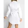 Bílé vypasované basic košilové šaty SIERRA