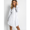 Bílé vypasované basic košilové šaty SIERRA