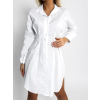Bílé vypasované basic košilové šaty SIERRA