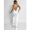 Bílý basic elastický overal GOELINES