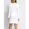 Bílé basic šaty RIENYE s dlouhým rukávem