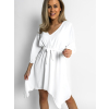 Bílé basic lehké šaty MULLBERY s výstřihem