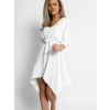 Bílé basic lehké šaty MULLBERY s výstřihem