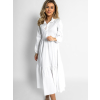 Bílé basic košilové šaty ANITE s dlouhým rukávem