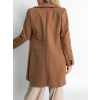 Hnědý basic flaušový kabát NOAM