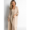 Béžové basic dlouhé košilové šaty košile NESSY