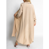 Béžové basic dlouhé košilové šaty košile NESSY