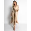 Béžové basic dlouhé košilové šaty košile NESSY