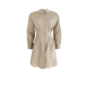 Béžové basic košilové vypasované šaty SIERRA 95% bavlna