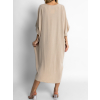 Béžové basic oversize šaty NOVASI