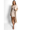 Béžové basic žebrované šaty HALILESI