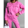 Růžová cargo teplákovka LUMAXIS 95% bavlna