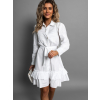Bílé košilové šaty MUSTAFA s perličkami 95% bavlna