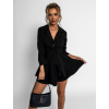 Černý šatový krátký overal NORIT se zavazováním