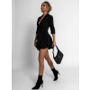 Černý šatový krátký overal NORIT se zavazováním