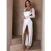 Bílé společenské třpytivé šaty KARMENTA s flitry