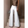 Bílé elegantní široké kalhoty SUKRAM