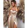 Zlaté společenské šaty SYCHAEUS bez ramínek