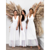 Bílé dlouhé šaty ADRAS pro družičky