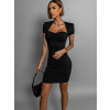 Černé elegantní šaty BASEH s vycpávkami