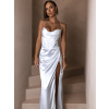 Bílé dlouhé plesové elegantní šaty VOLINET