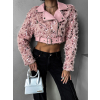 Růžová biker bunda ORIMAT s flitry