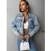 Světle modrá džínová bunda LEVASTI s kapsami