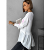 Bílý stylový svetřík BUBA se spodničkou