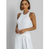 Bílý žebrovaný top ALGOS